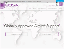 Tablet Screenshot of bosaerospace.com